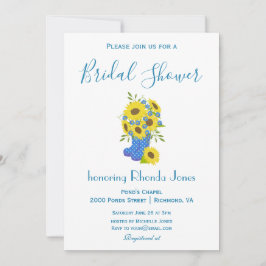 Convite Belo Chá de panela de girassol