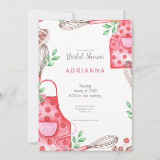 Convite Belo Chá de panela Rosa