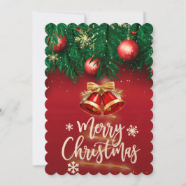 Convite Belo Dourado Feliz Natal Pessoal