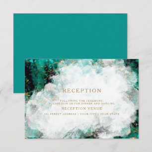 Convite Belo Geodo de Turquesa e Cristal