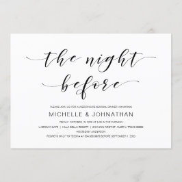 Convite Belo legado, Script Preto, Janto de ensaio