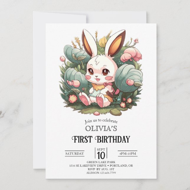 Convite Belo primeiro aniversario digital (Frente)
