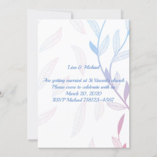 Convite Belo Quadro Floral
