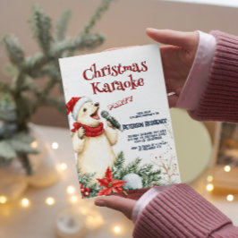 Convite Belo Urso Cantando Natal Festa Karaoke