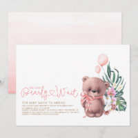 Belo Urso Rosa Rosa Rosa, Bonito, Chá de fraldas d