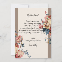 Convite Belovedarei minha dama de honra