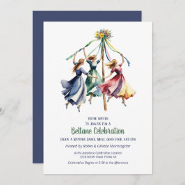 Convite Beltane Maypole Dance Summer Sabbat Party