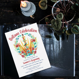 Convite Beltane Maypole Summer Floral Sabbat