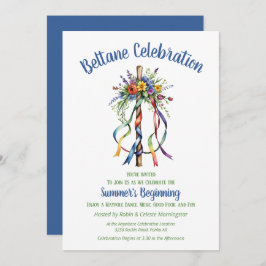 Convite Beltane Maypole Summer Floral Sabbat Party