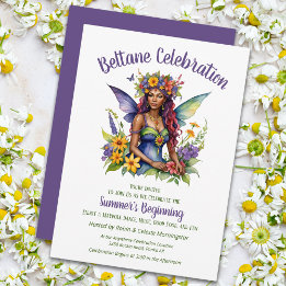 Convite Beltane Summer Fairy Floral Sabbat Party