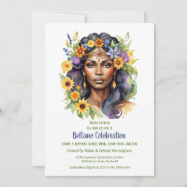 Convite Beltane Summer Goddess Floral Sabbat Party