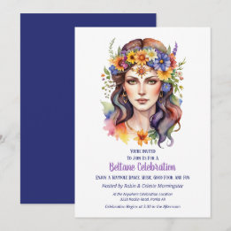 Convite Beltane Summer Goddess Floral Sabbat Party