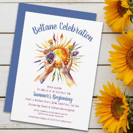 Convite Beltane Summer Sun Floral Sabbat Party