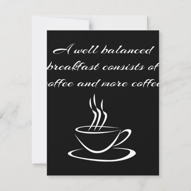 Convite Bem equilibrado Café Café Cafeeiro Cafeína Lover  (Frente)