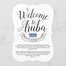 Convite Bem-vindo a Aruba | Casamento de Destino Personali