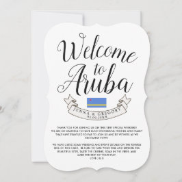 Convite Bem-vindo a Aruba | Personalização de Casamento de