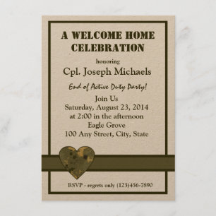 Convite Bem-vindo a Casa Militar