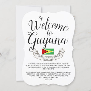 Convite Bem-vindo à Guiana   Casamento de Destino Personal