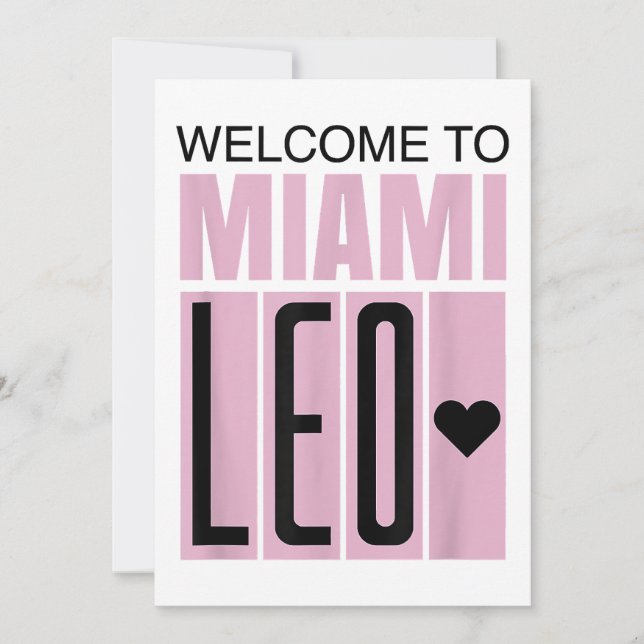 Convite Bem-vindo a Miami Leo 10 - GOAT  (Frente)