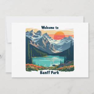 Convite Bem-vindo ao Banff National Canadian Park
