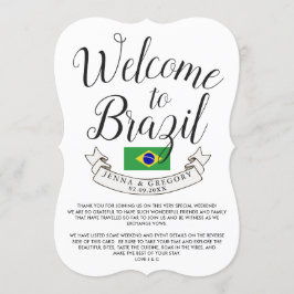 Convite Bem-vindo ao Brasil | Personalizado de Casamento d