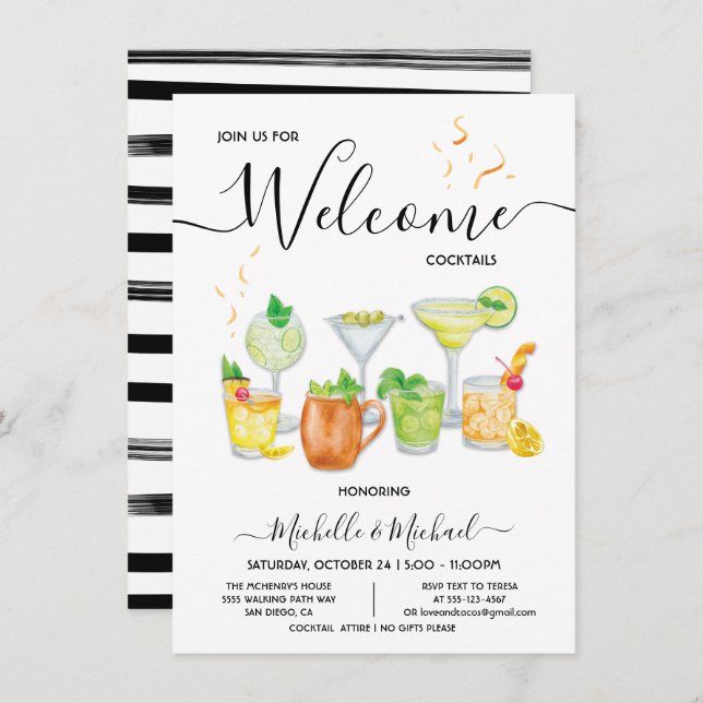 Convite Bem-vindo ao Noivado de ensaio (Frente/Verso)