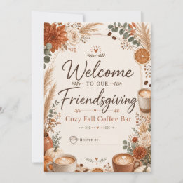 Convite Bem-vindo ao nosso Café Friendsgiving
