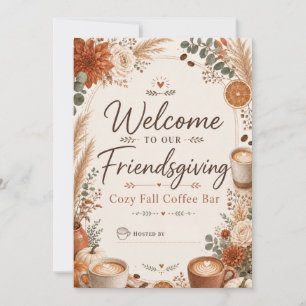Convite Bem-vindo ao nosso Café Friendsgiving