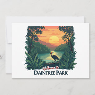 Convite Bem-vindo ao Parque Nacional Australiano Daintree