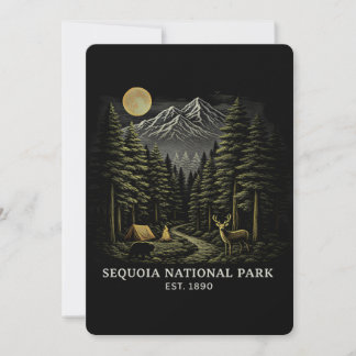 Convite Bem-vindo ao Parque Nacional Sequoia EUA