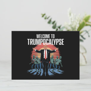 Convite Bem-vindo ao Trump-ocalypse Funny Trump Halloween