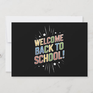 Convite Bem-vindo de Volta à Escola Professor Primeiro Dia