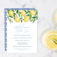 Bem-vindo, Pequeno Chá de fraldas Amalfi Lemons Bo