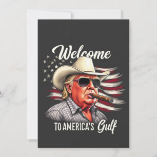 Convite Bem-vindos à América do Golfo Trump East Cost do M