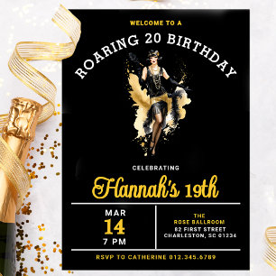 Convite Bem-vindos a uma Festa de aniversário 20 19th