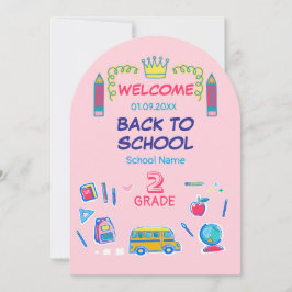 Convite Bem-vindos ao retorno às aulas da segunda série