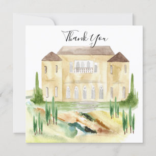 Convite Bem-vindos Itália Villa Casamento Obrigado