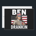 Convite Ben Drankin Beer 4 de julho Vintage Flag Funny<br><div class="desc">Ben Drankin Beer 4 de julho Vintage Flag Funny</div>