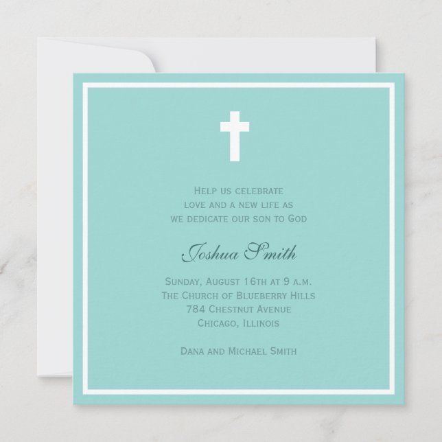 Convite Bênção Azul (Frente)