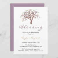 Bênção do bebê de árvore roxa
