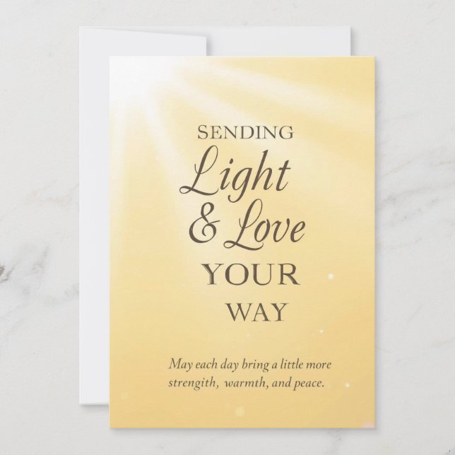 Convite Bênçãos de Sol Radiante – Enviando Luz e Amor  (Frente)