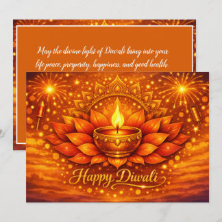 Convite Bênçãos Radiantes de Diwali