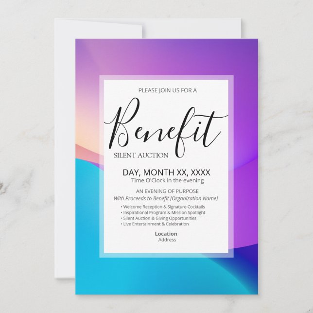 Convite Benefit Invitation Template (Frente)