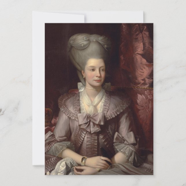 Convite Benjamin West - Rainha Charlotte (Frente)