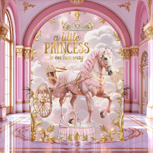 Convite Berço de carruagem para chá de bebê da Princesa Ro