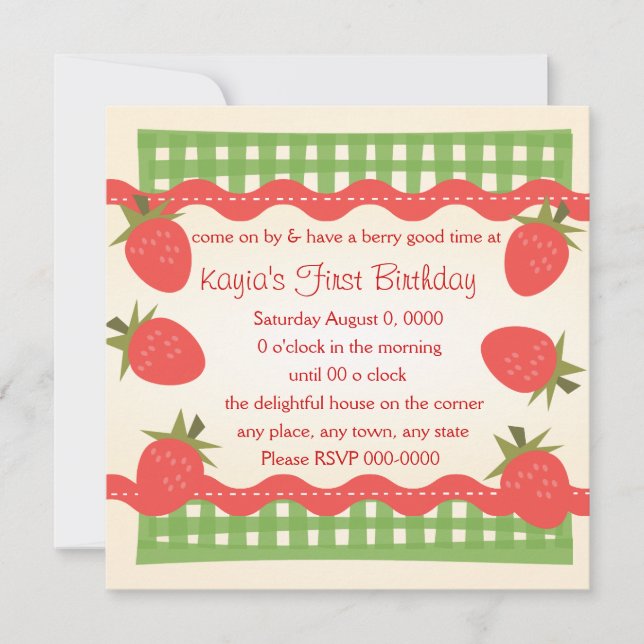 Convite Berry Basket (Frente)