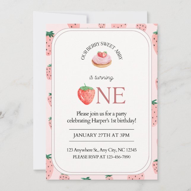 Convite Berry excitado com a virada 1 (Frente)