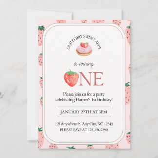 Convite Berry excitado com a virada 1