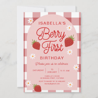 Convite Berry First Birthday