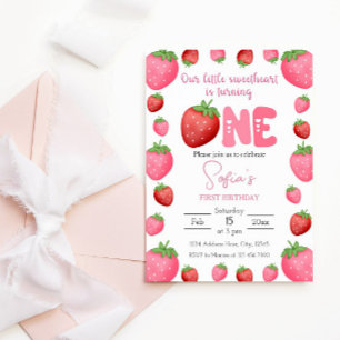 Convite Berry First Birthday